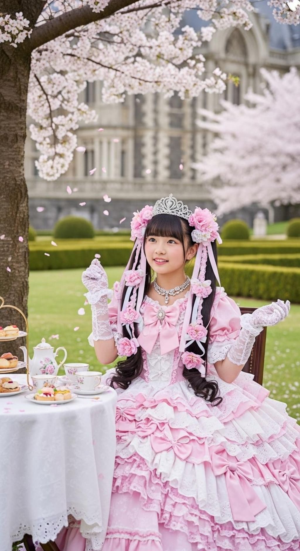 低年齢プリンセス好きのお兄様へ006《アフタヌーンティーでお花見を》