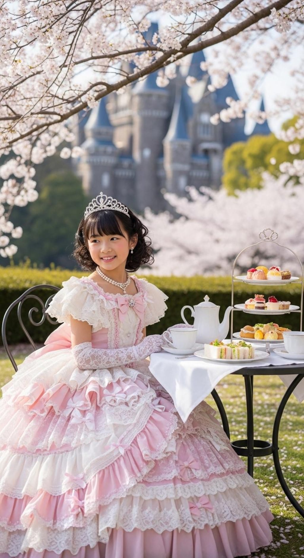 低年齢プリンセス好きのお兄様へ006《アフタヌーンティーでお花見を》