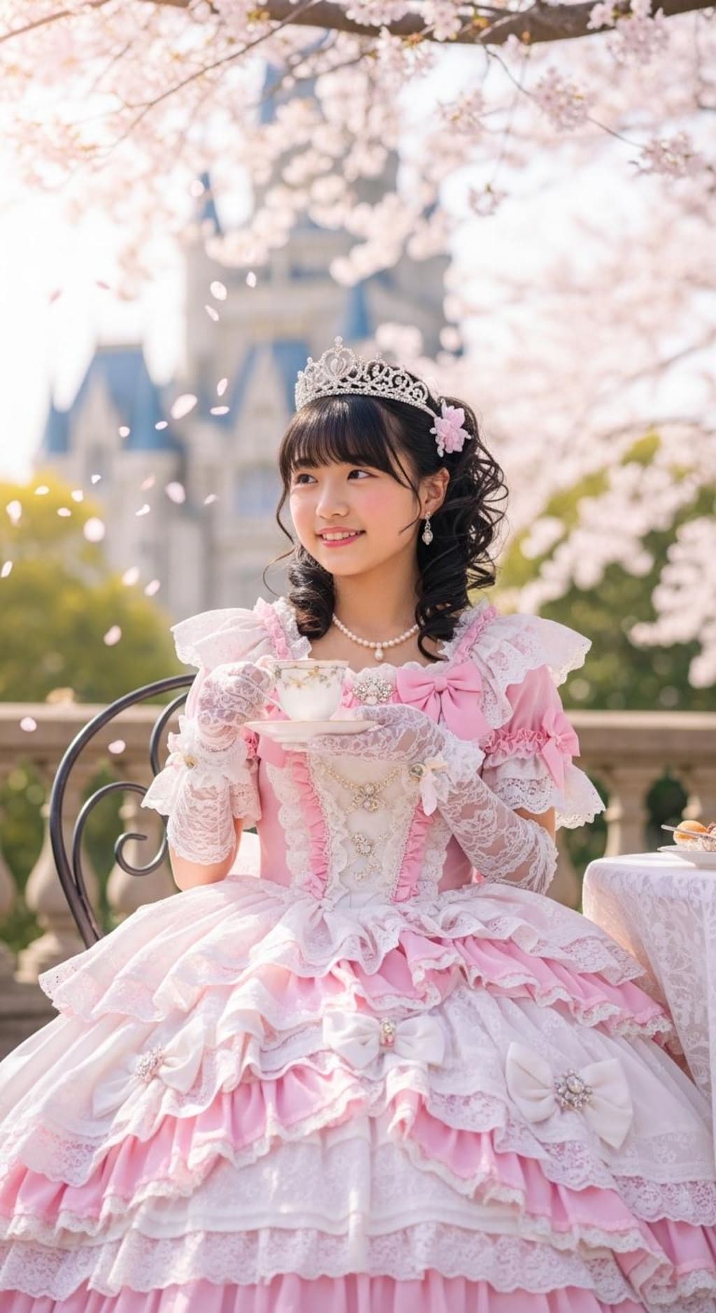 低年齢プリンセス好きのお兄様へ006《アフタヌーンティーでお花見を》