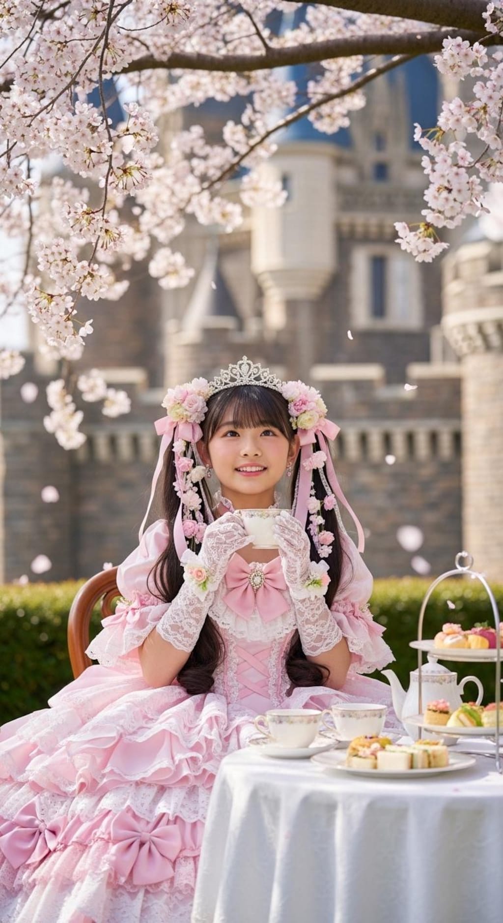 低年齢プリンセス好きのお兄様へ006《アフタヌーンティーでお花見を》