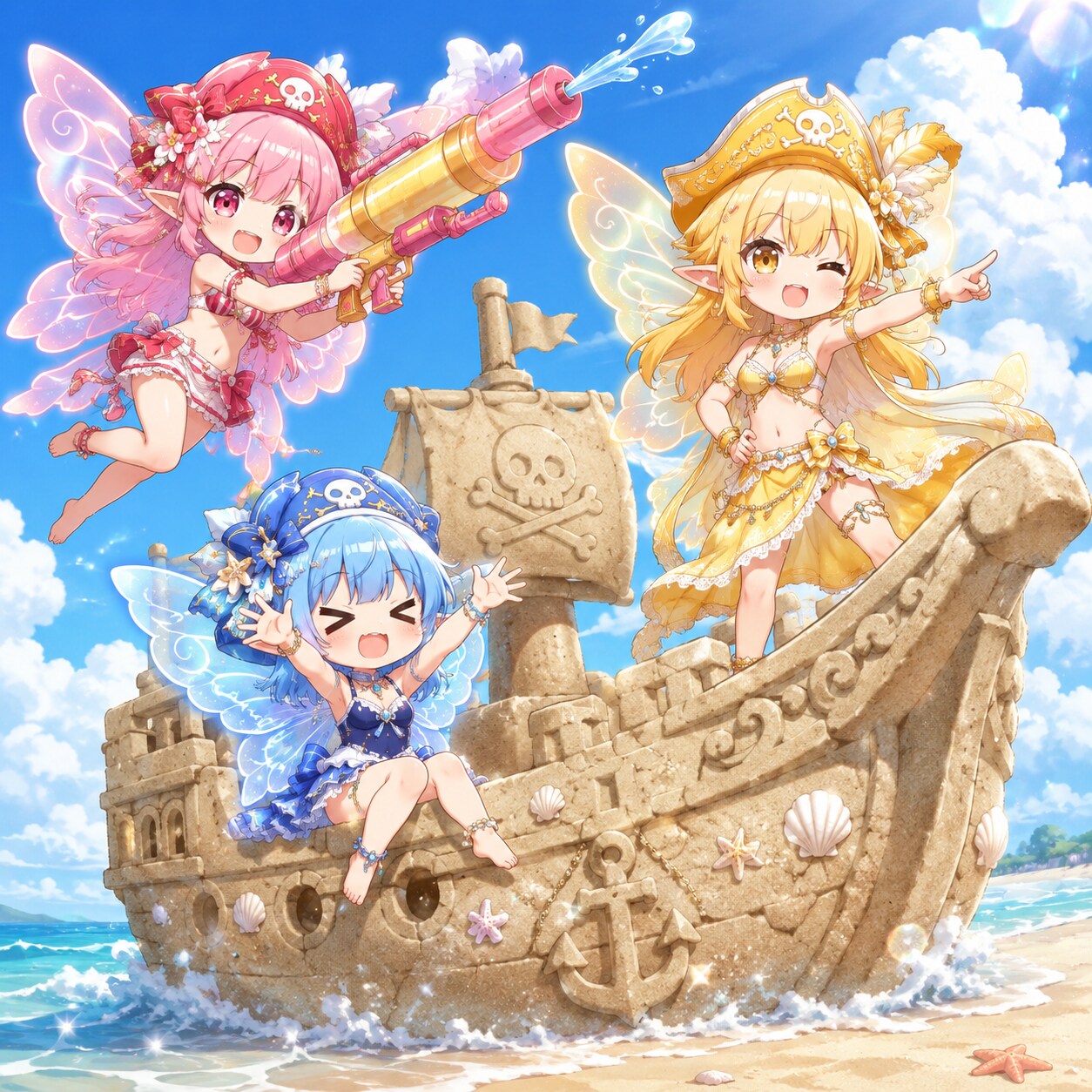 かいぞくせんつくったよー！