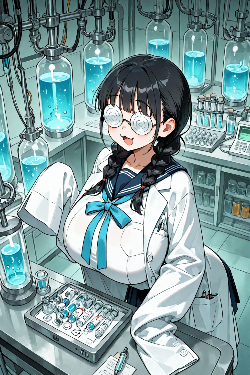 研究者おさげちゃん | の人気AIイラスト・グラビア