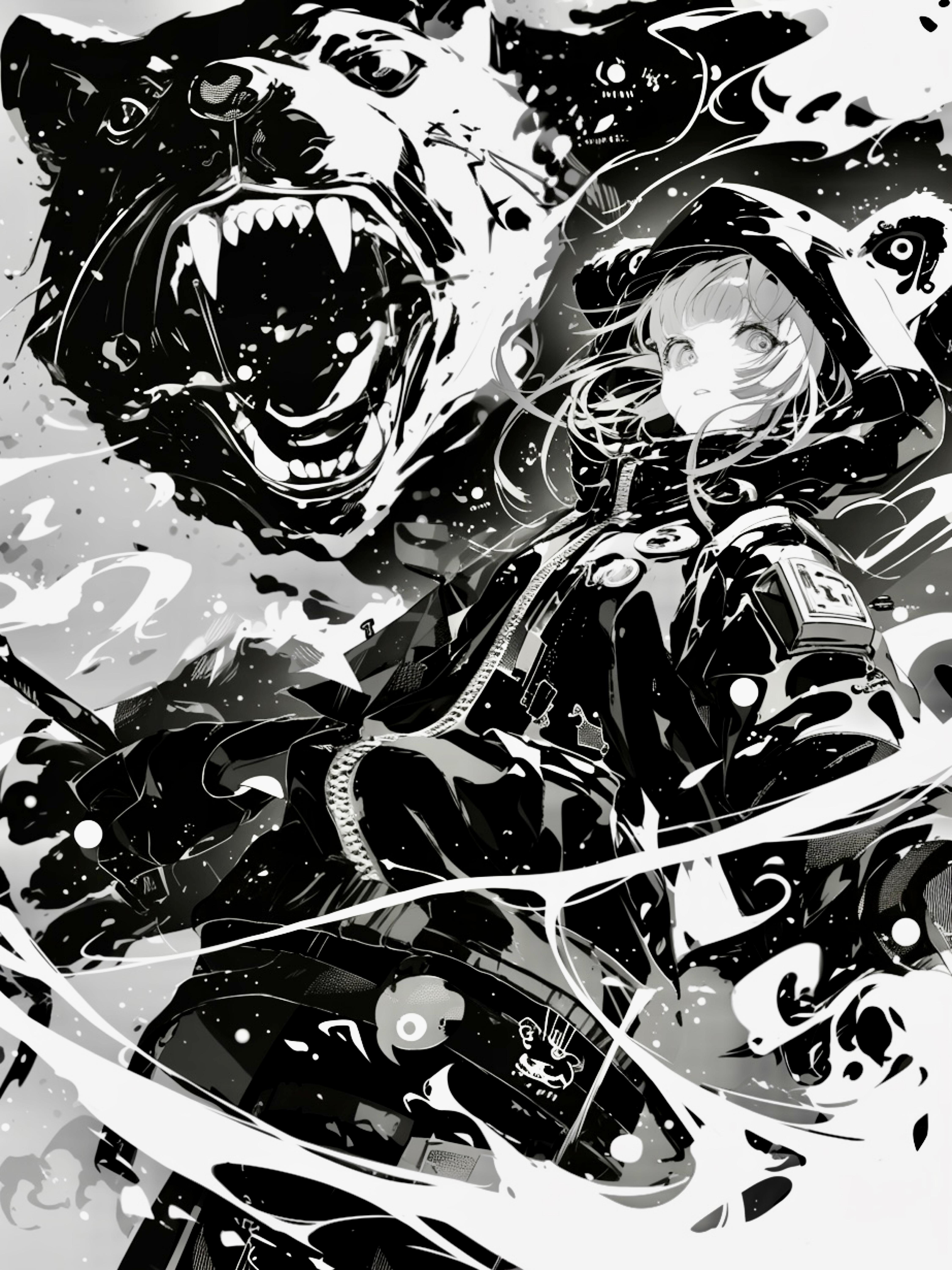 くま娘✖︎モノクロ🐾 | の人気AIイラスト・グラビア