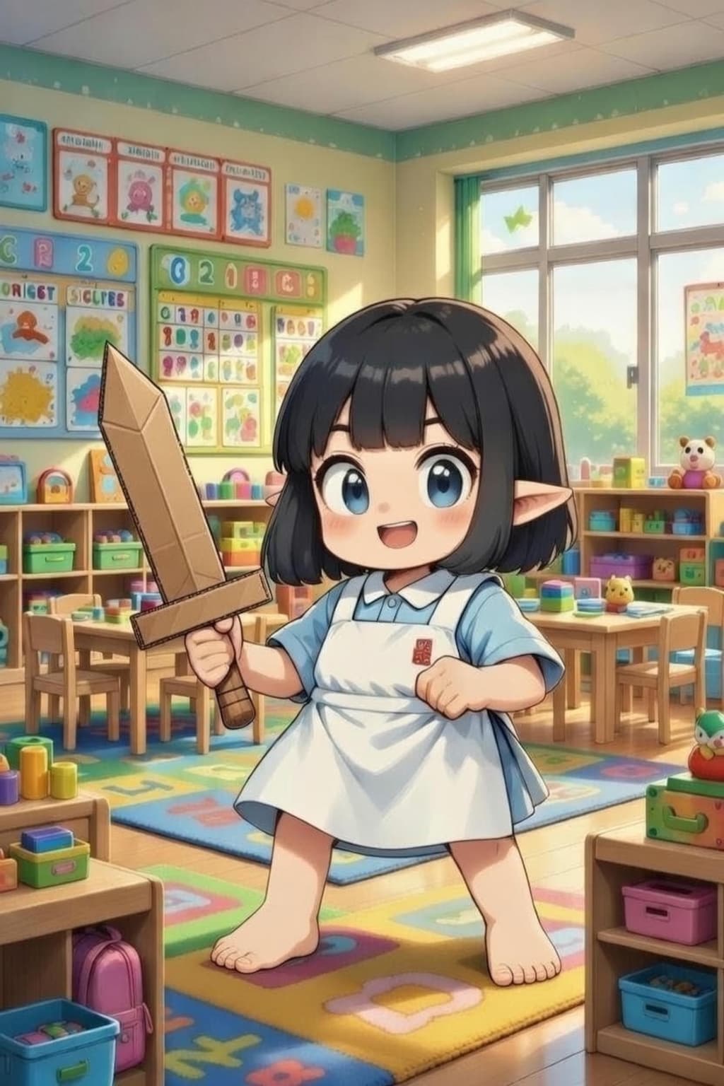 ちょいと物騒な園児に大変身