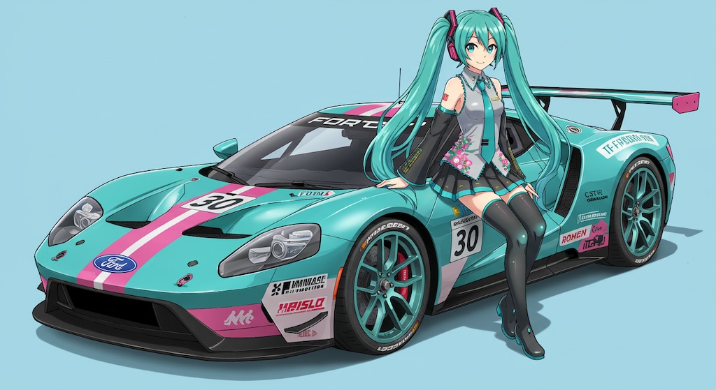 初音ミクとフォードGT2017