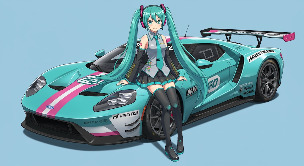 初音ミクとフォードGT2017