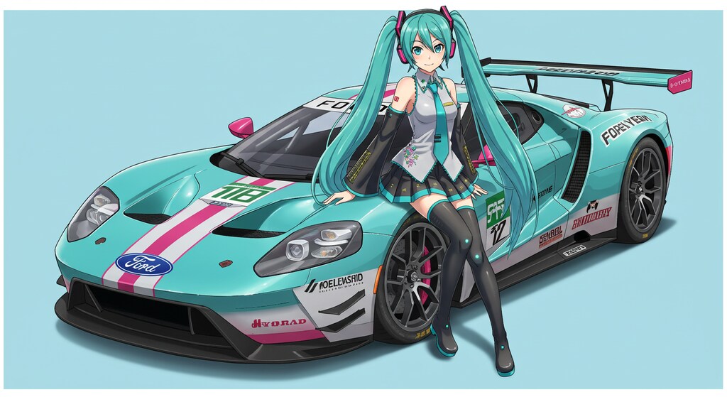 初音ミクとフォードGT2017