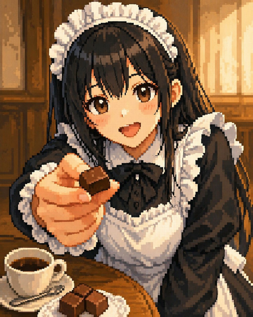 ドット絵風メイドさん