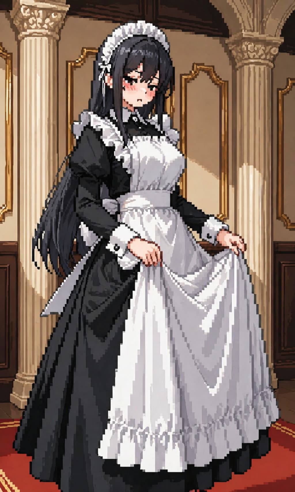 ドット絵風メイドさん