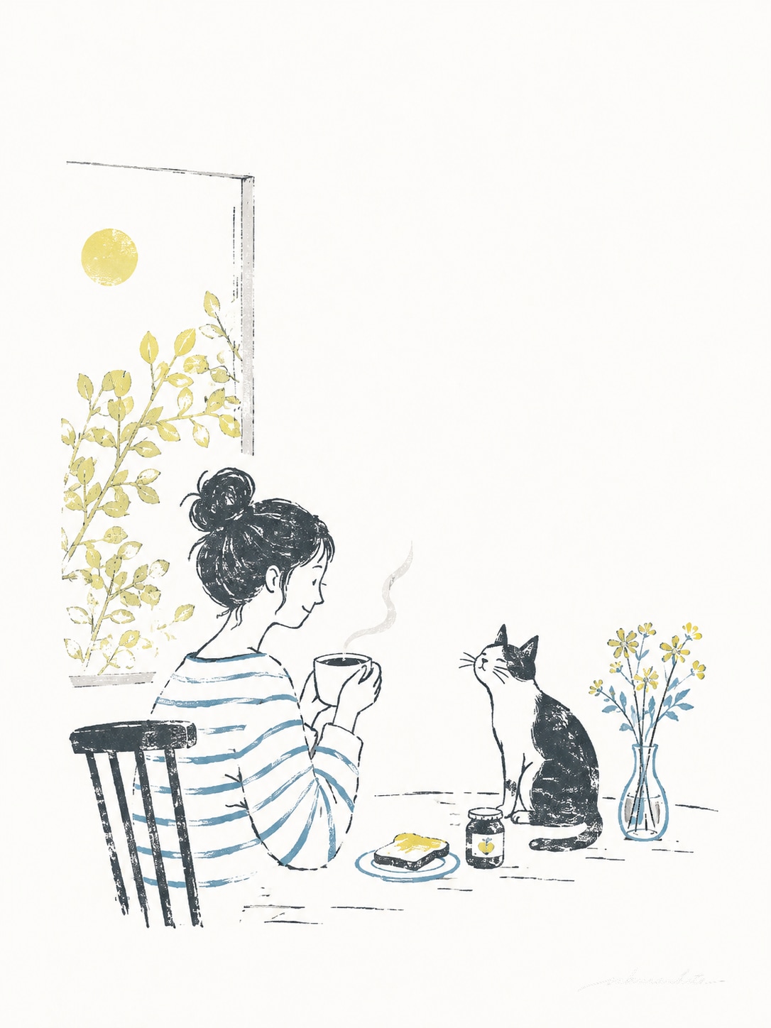 おはよ- ̗̀('ᵕ') ̖́-  今日もよろしくね🥰 | の人気AIイラスト・グラビア