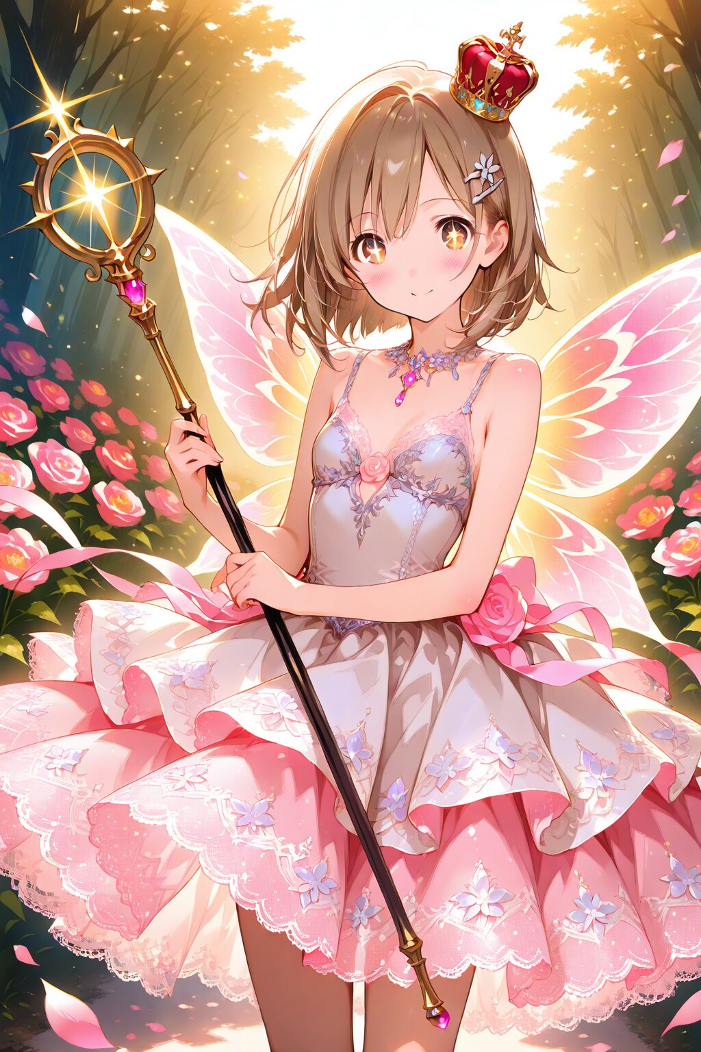 夕暮れの花園の小さな姫君