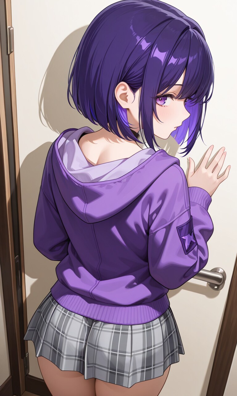 紫色が似合う女の子