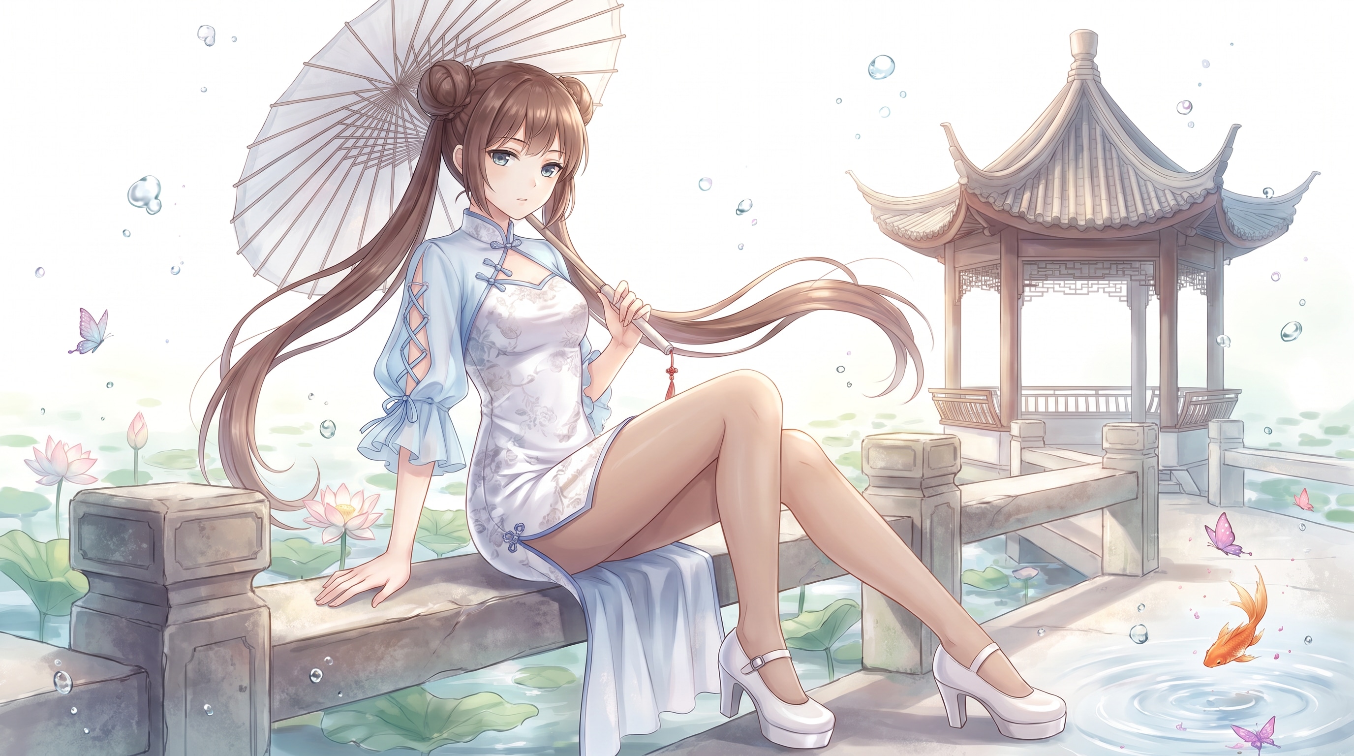 荷風舞傘