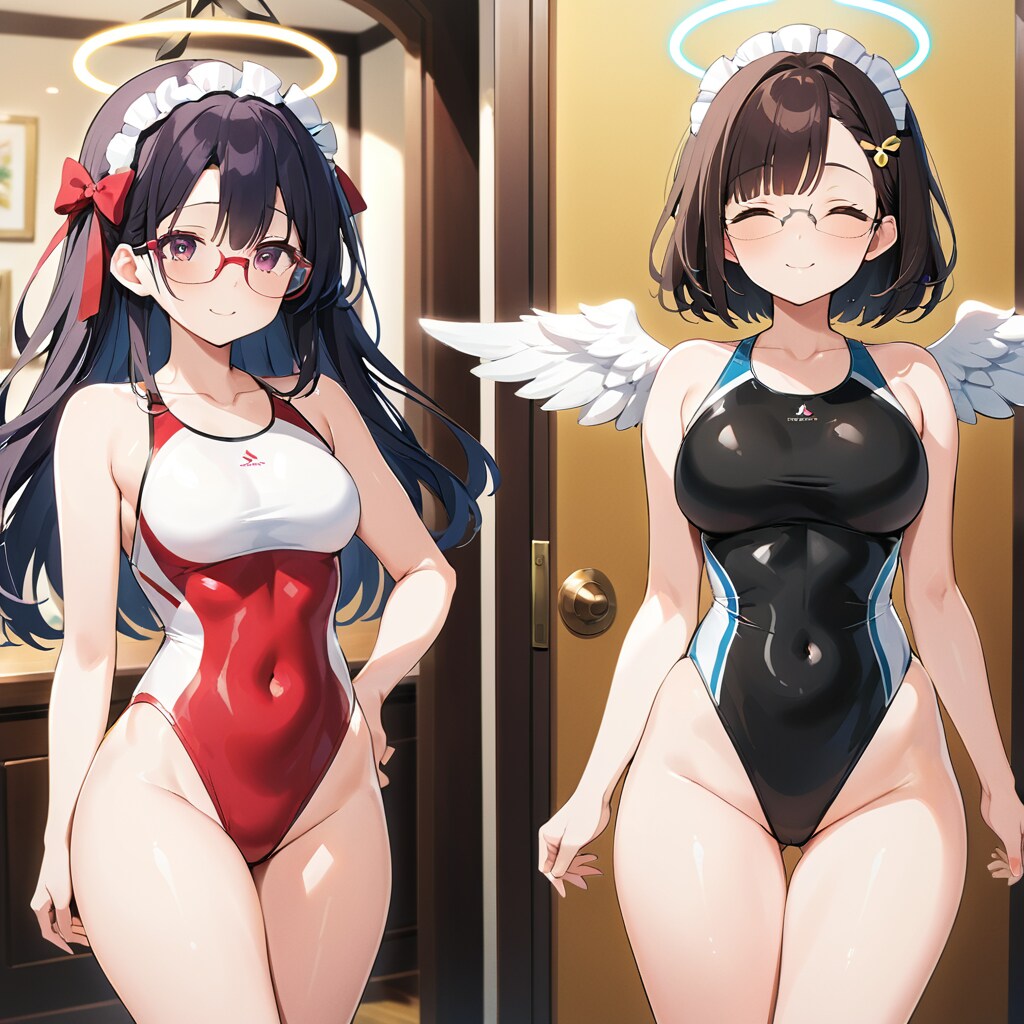 競泳水着メイド天使さん