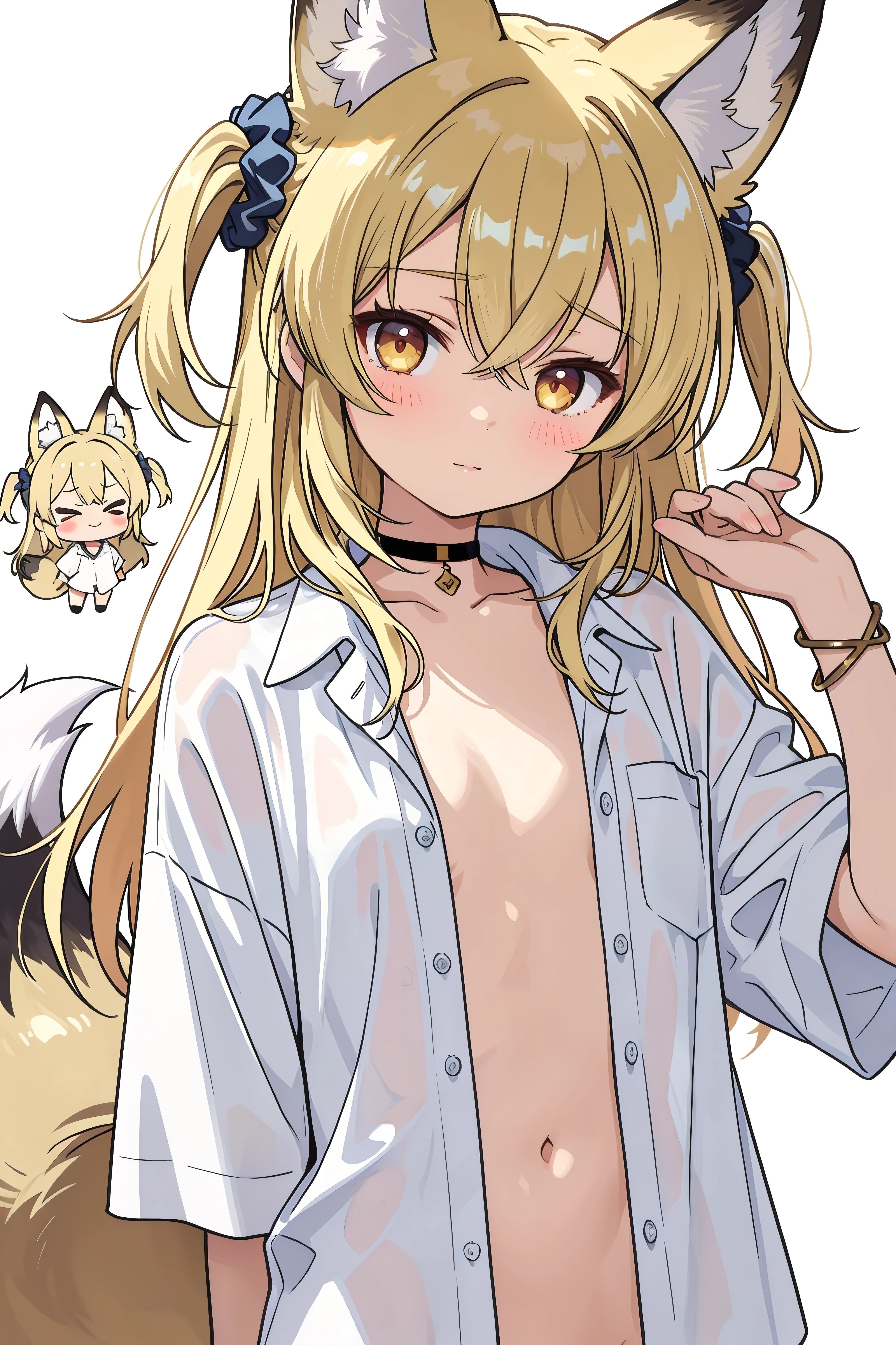 Fox Shirt Blush | の人気AIイラスト・グラビア