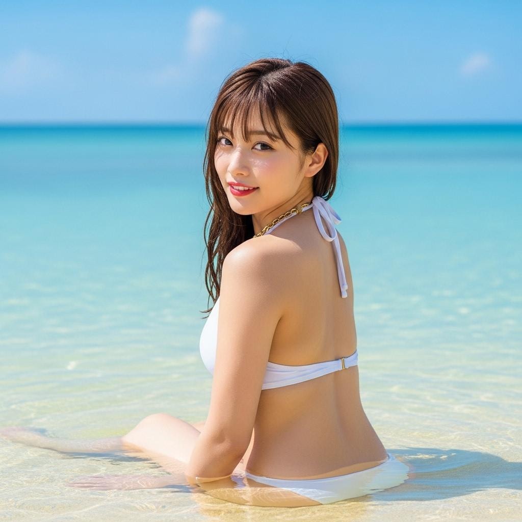 リゾートビーチで