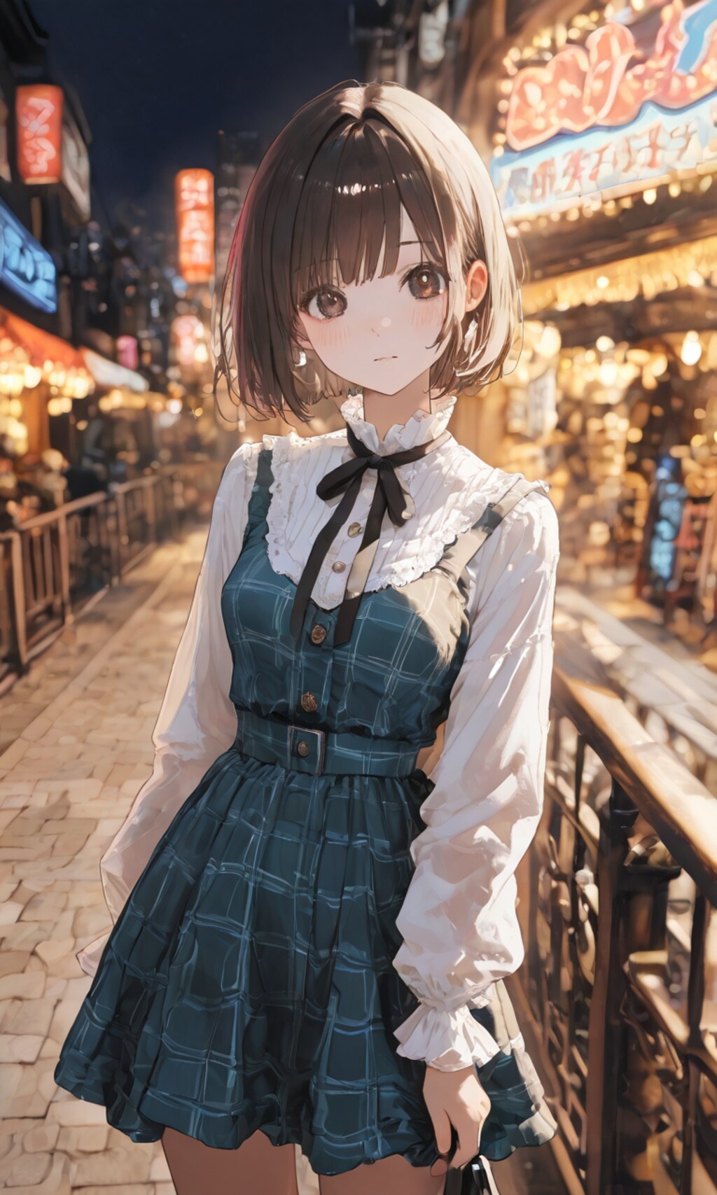 手摺りにもたれる子