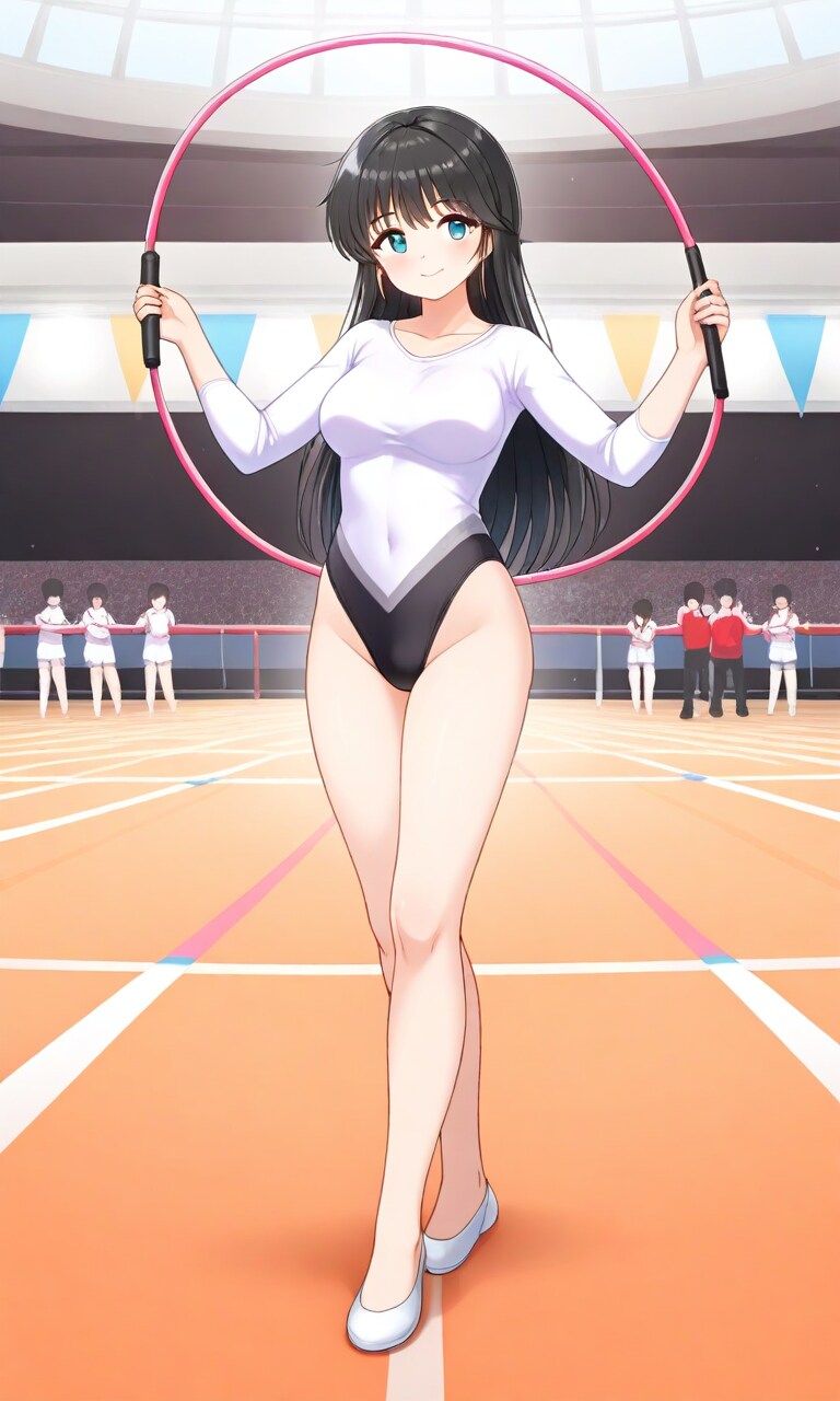 新体操をするまどかさん