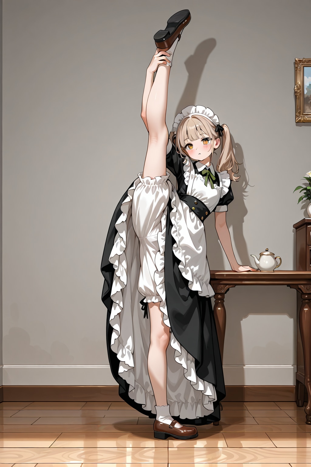 メイドさんY字バランス | の人気AIイラスト・グラビア