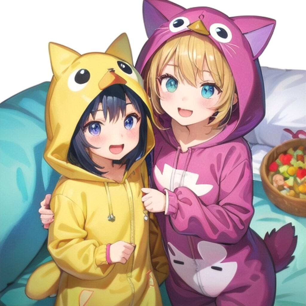 着ぐるみパジャマでお泊まり会