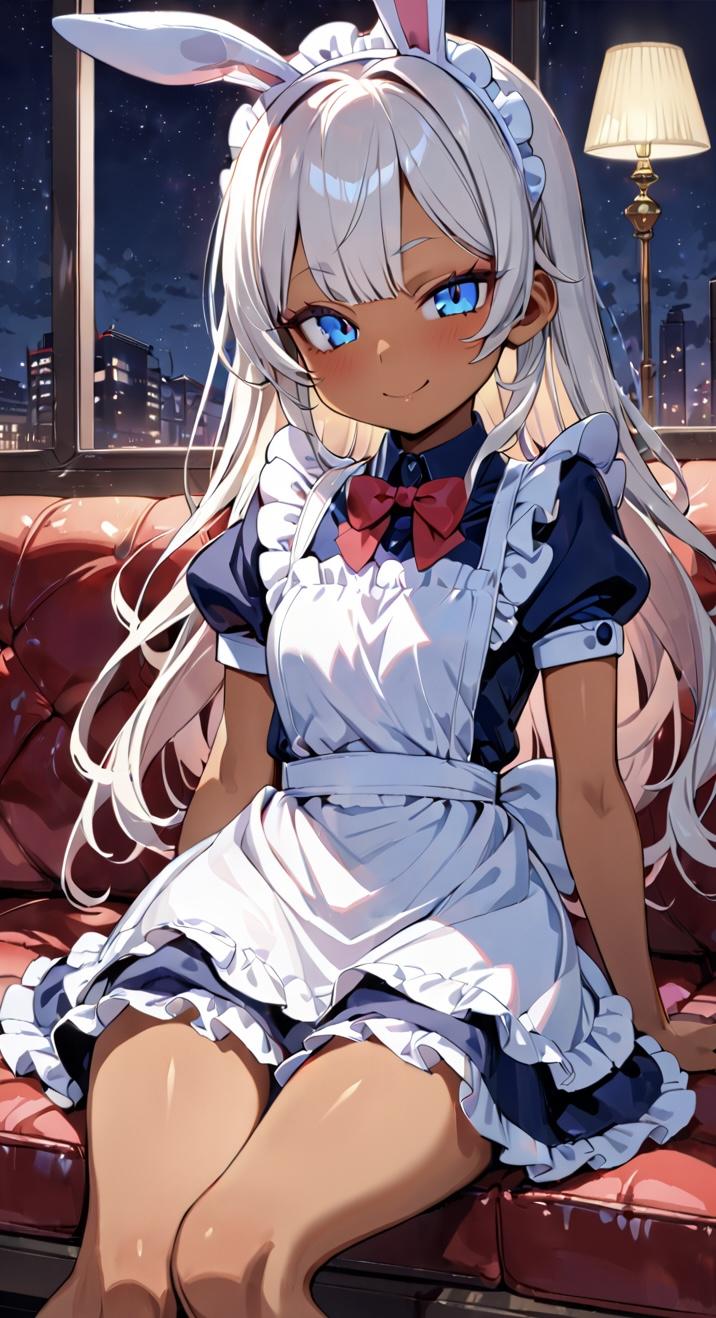 メイドバニー　褐色肌 | の人気AIイラスト・グラビア