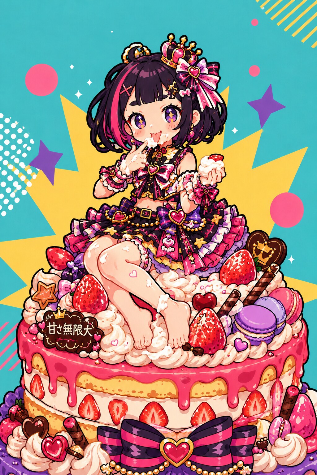 ケーキと女の子 | の人気AIイラスト・グラビア