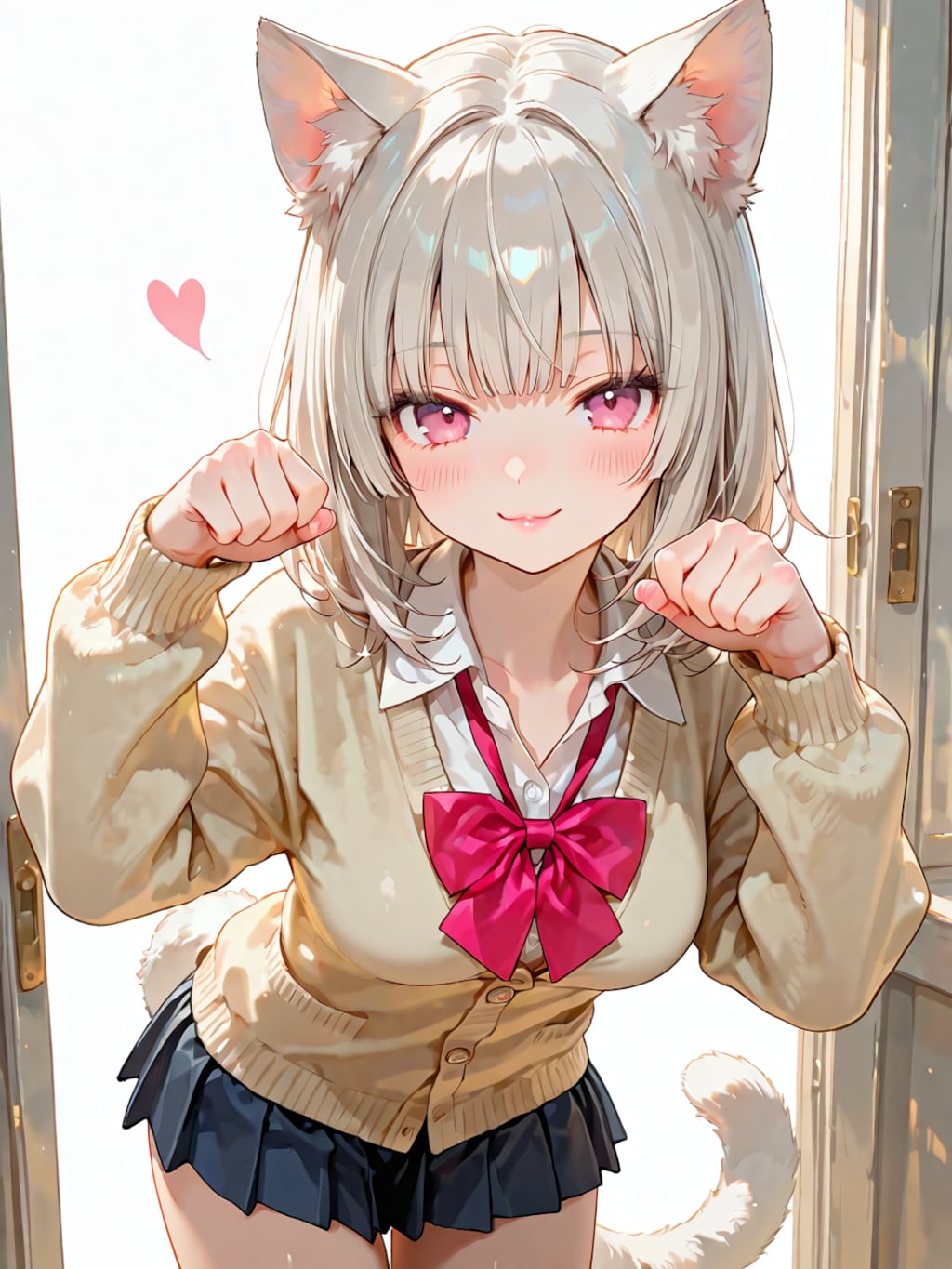 おはよう#132「カーディガンの猫耳娘」