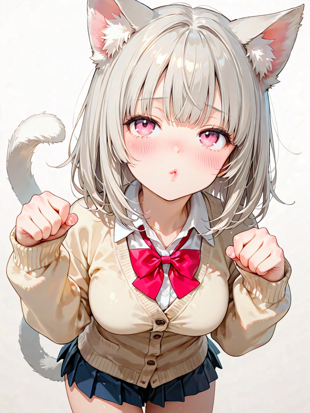 おはよう#132「カーディガンの猫耳娘」