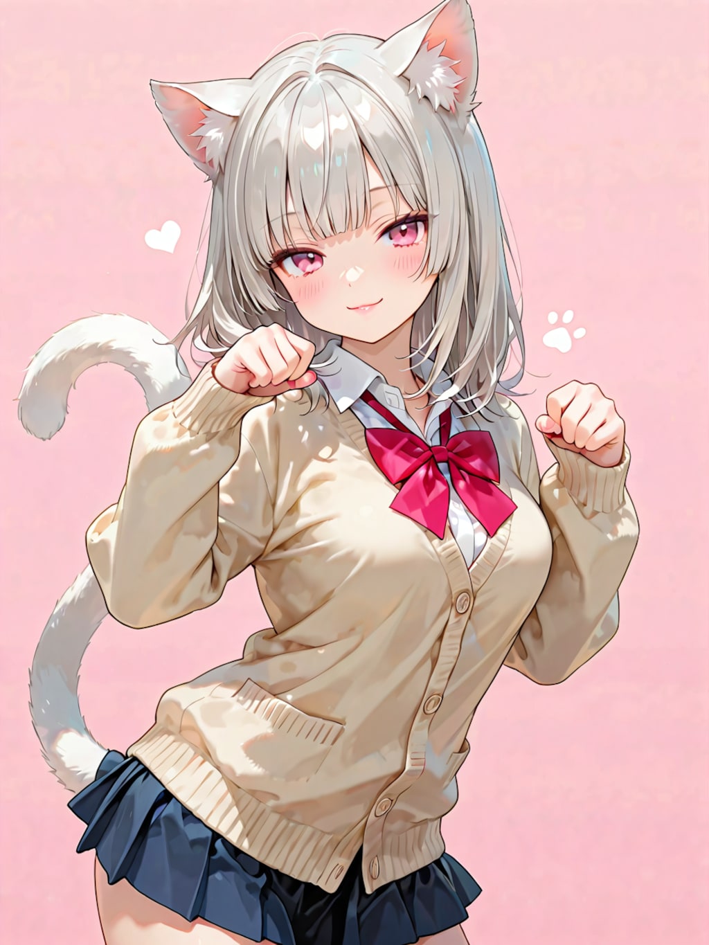 おはよう#132「カーディガンの猫耳娘」