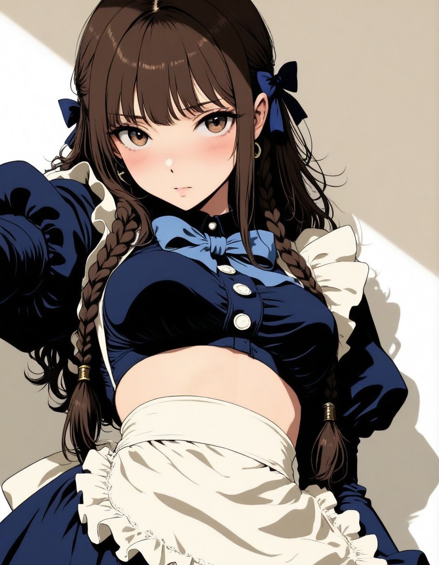 三つ編みのメイドさん | の人気AIイラスト・グラビア