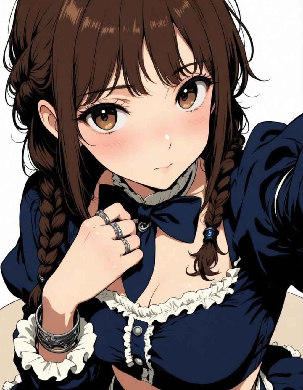 三つ編みのメイドさん