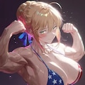 星条旗ビキニ筋肉娘 4枚目