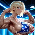 星条旗ビキニ筋肉娘 9枚目