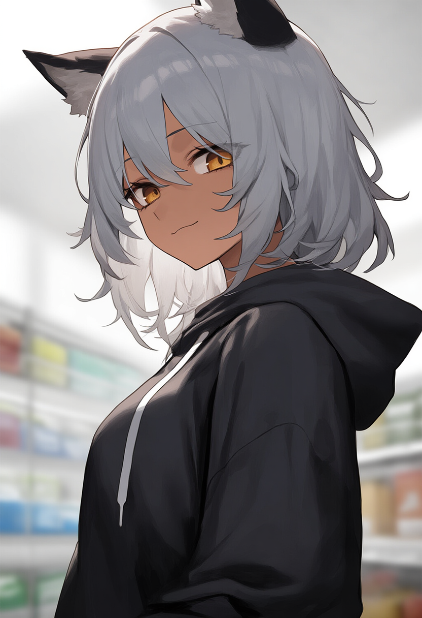 夜のコンビニってなんかワクワクするな！我はこのカップ麺とチョコバーにするがお前はどうするのだ？