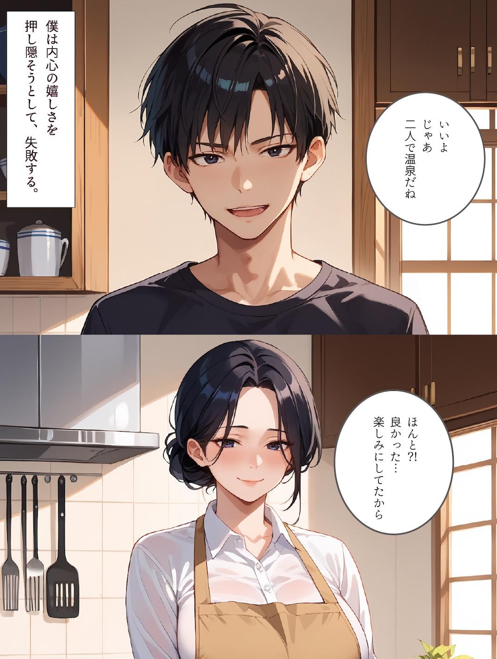 ♨️体験版♨️母と露天風呂付き客室のある温泉宿に行った話 1/3
