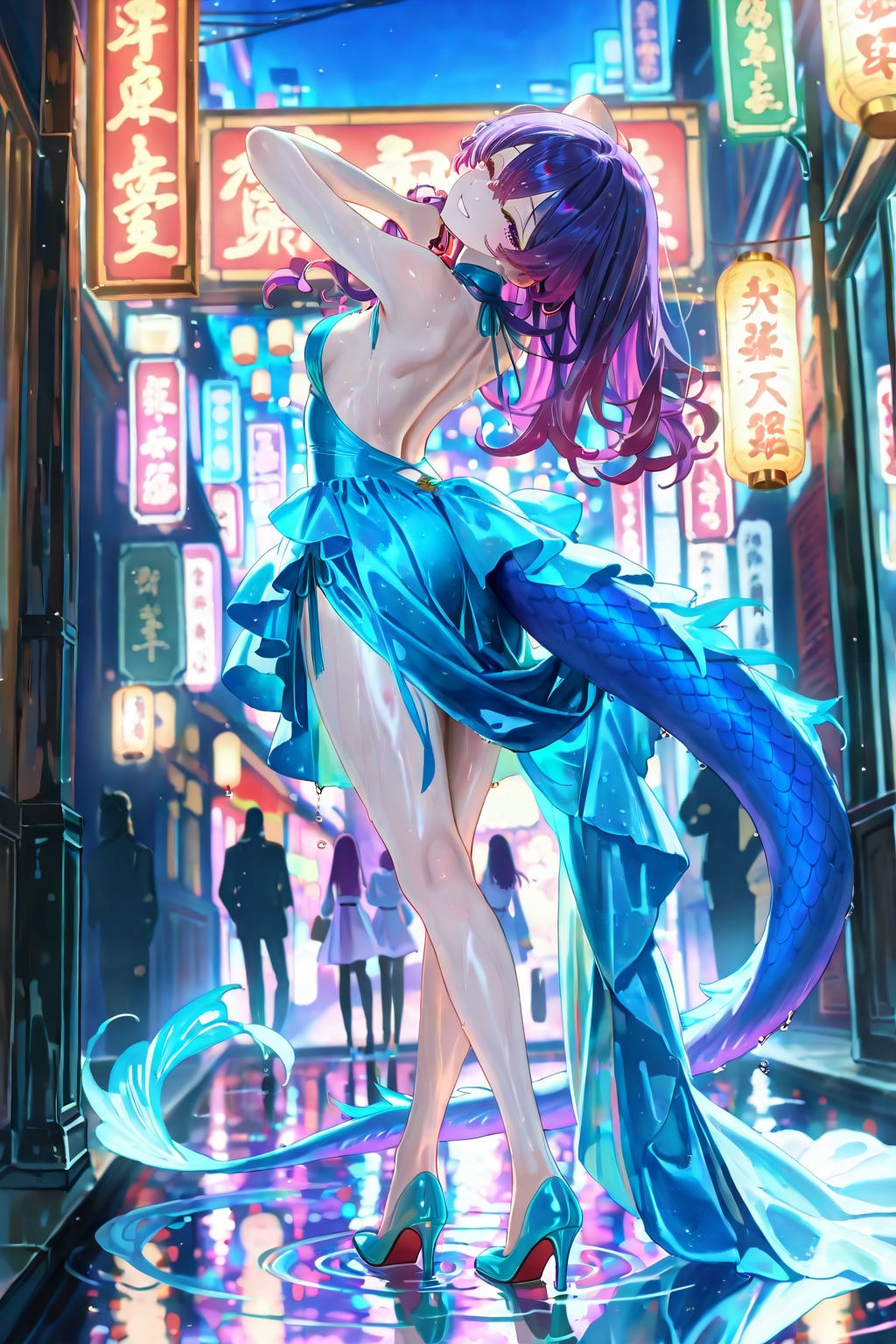 チャイナタウンの踊り子ちゃんE | の人気AIイラスト・グラビア