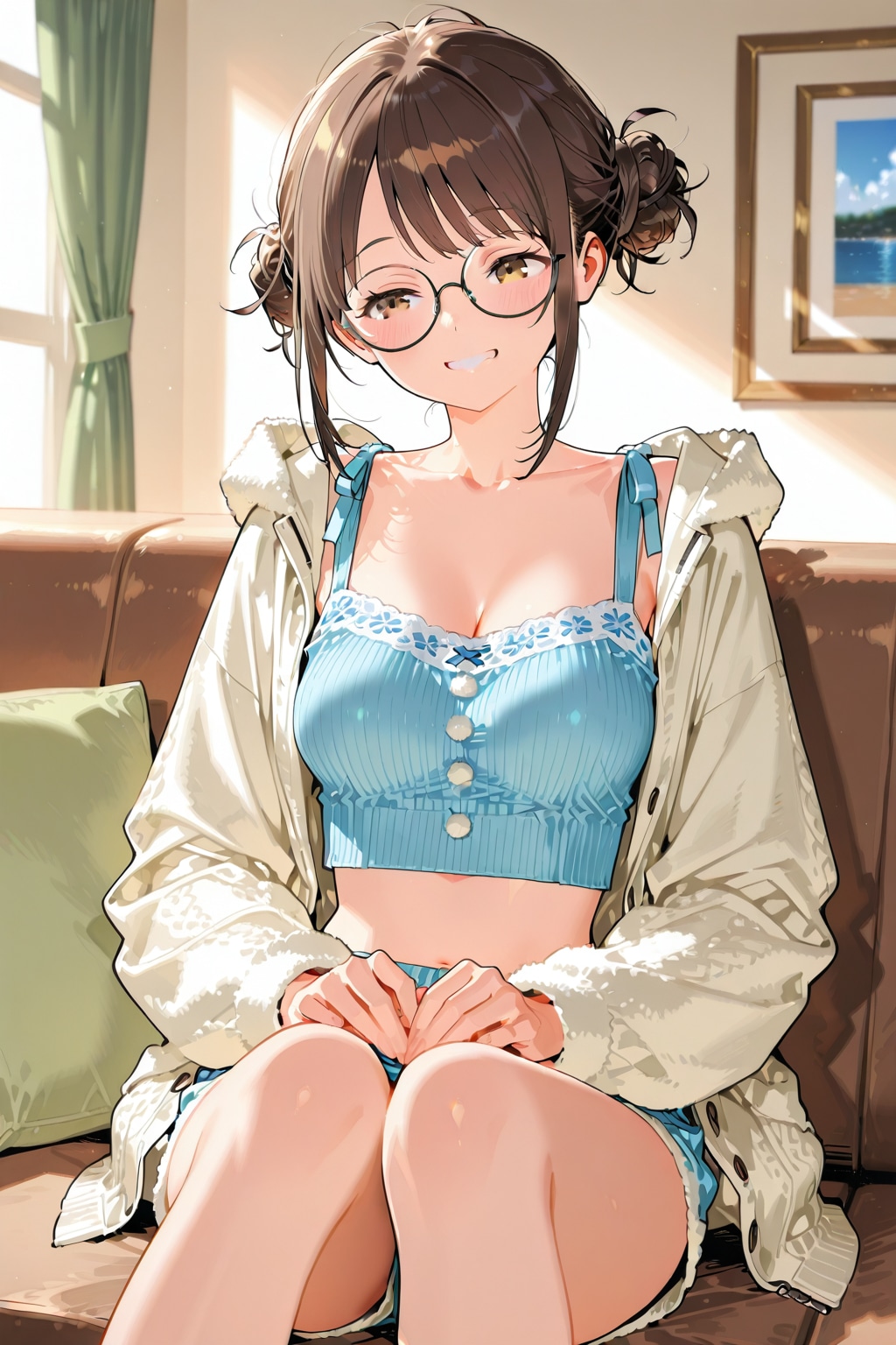 部屋でくつろぐ子