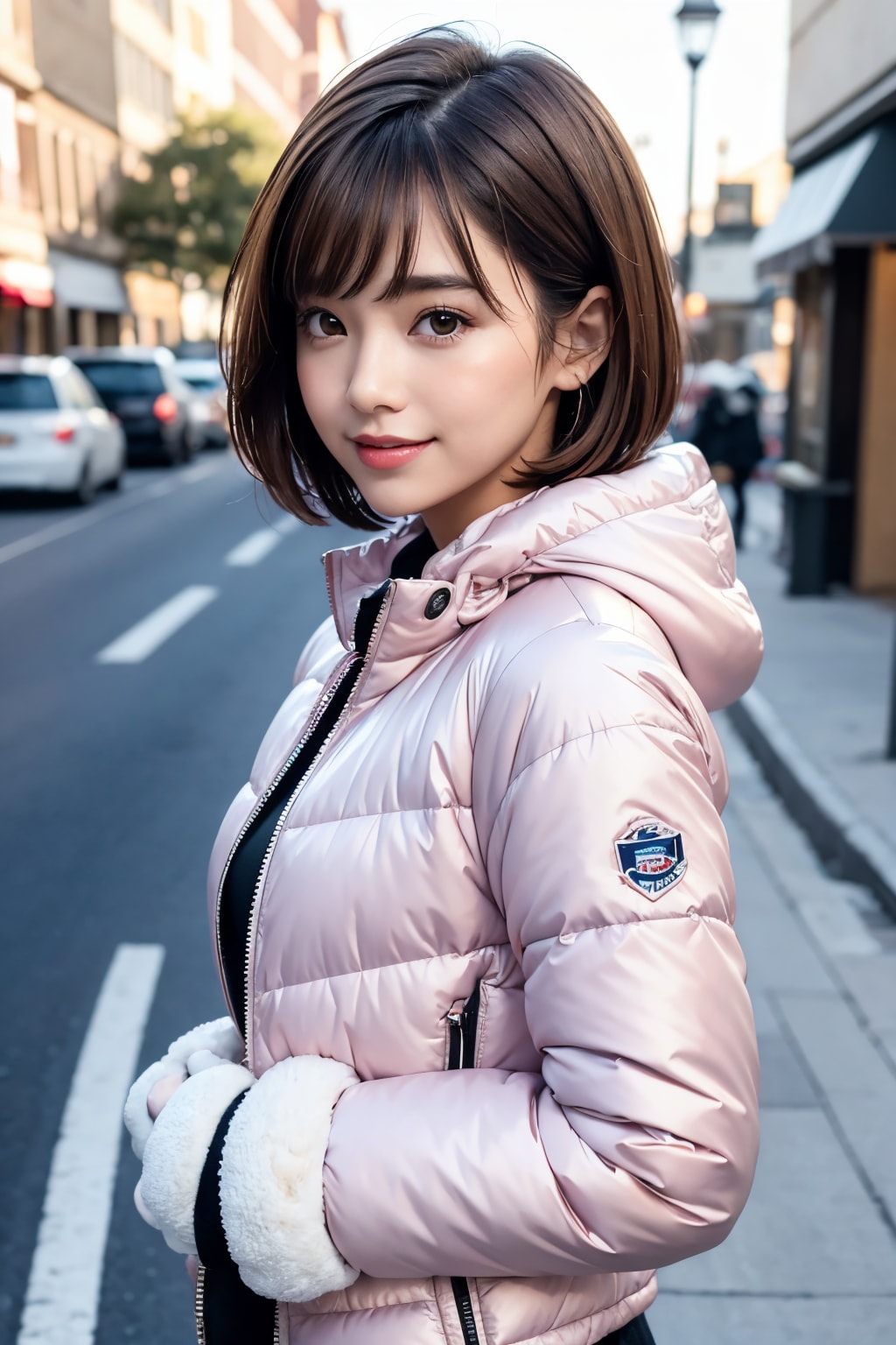 ダウンジャケットの れなちゃん