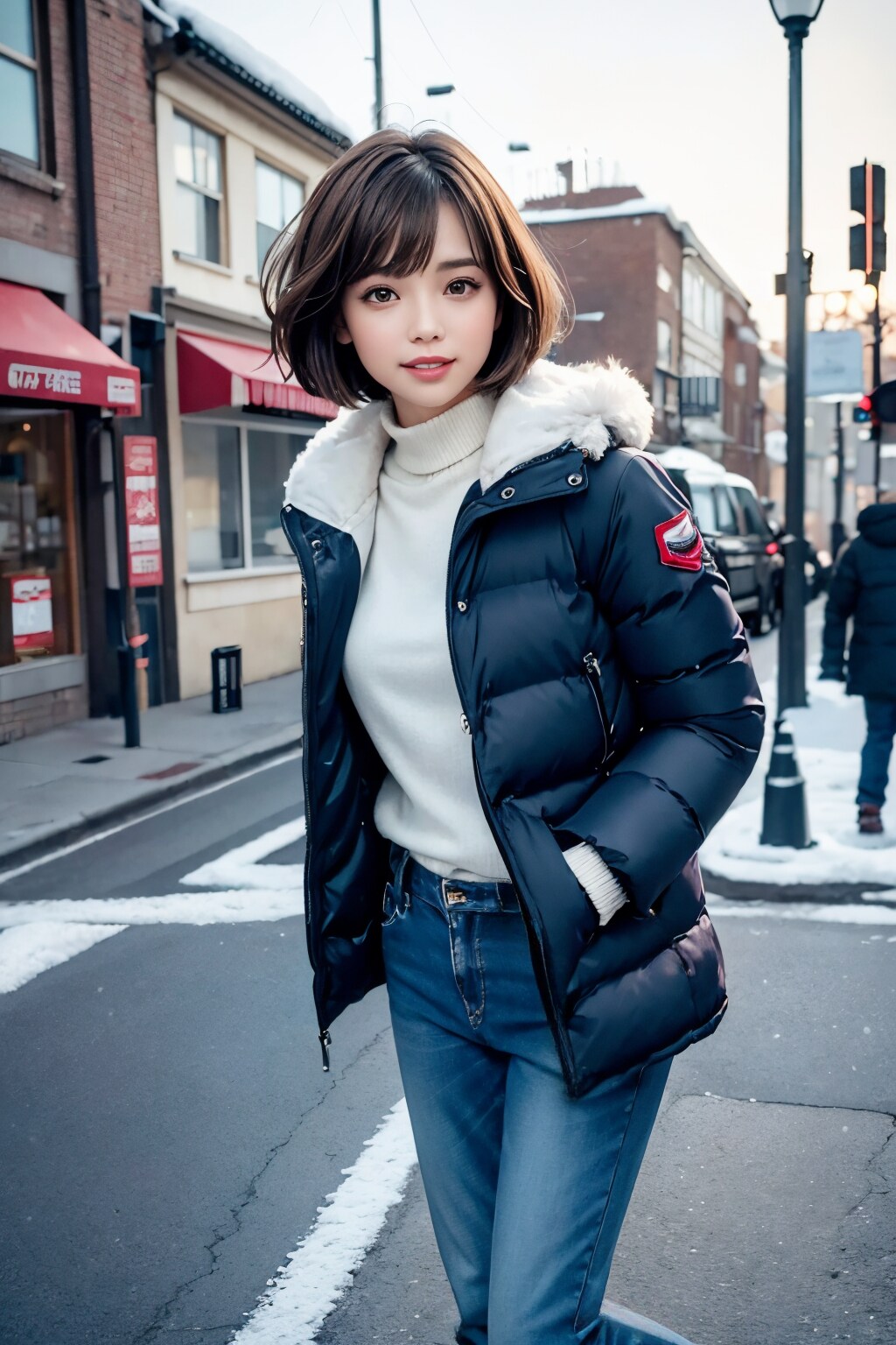 ダウンジャケットの れなちゃん