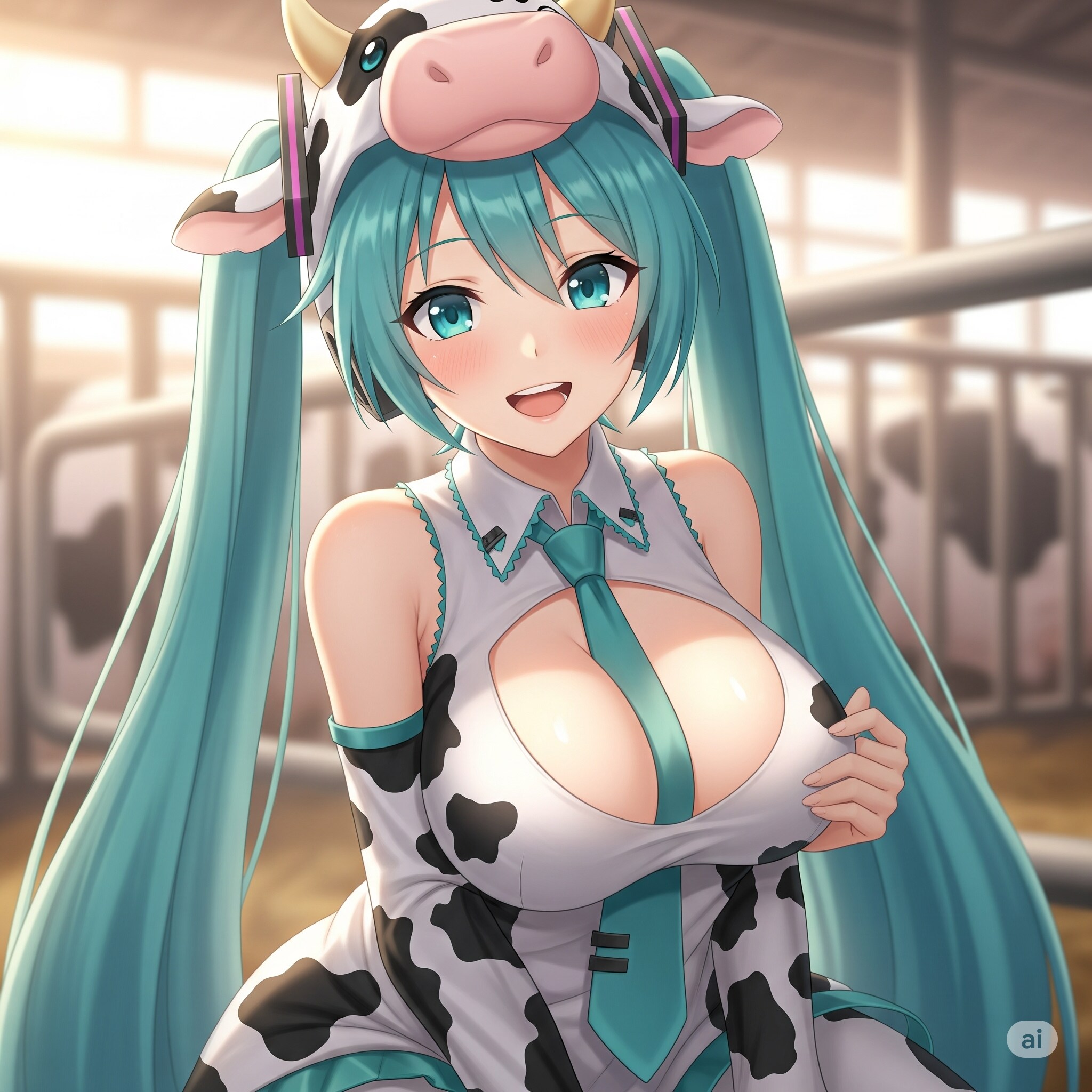 なりきりコスプレ牛ミクさん