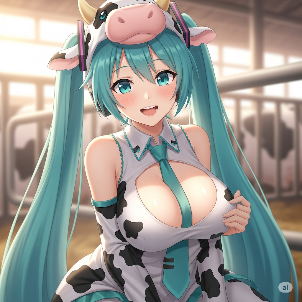 なりきりコスプレ牛ミクさん
