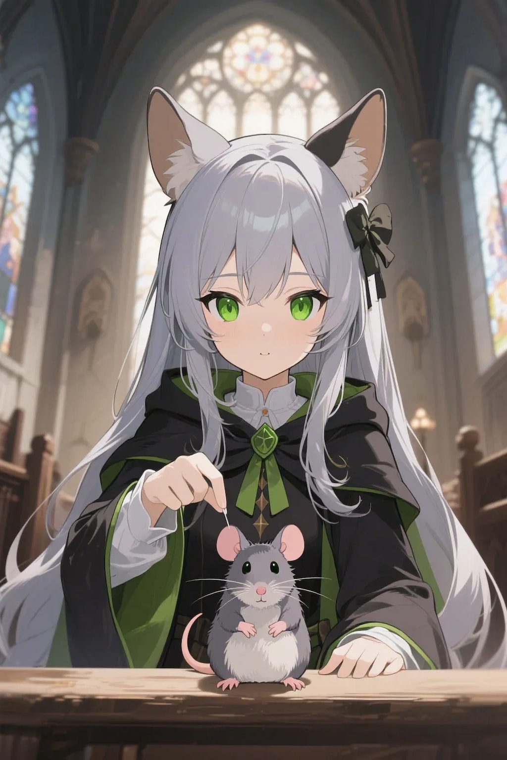 ステラちゃんとネズミ