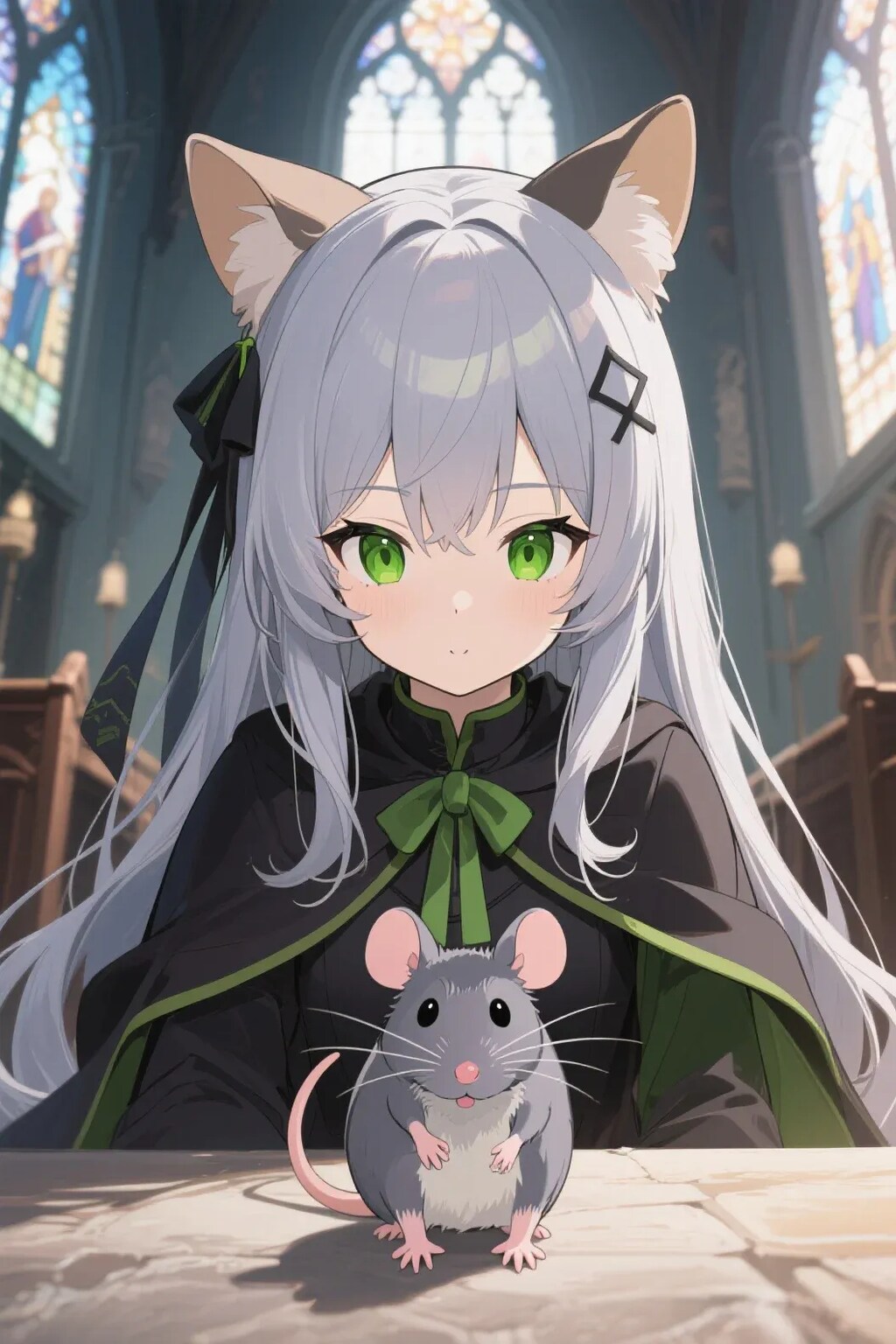 ステラちゃんとネズミ