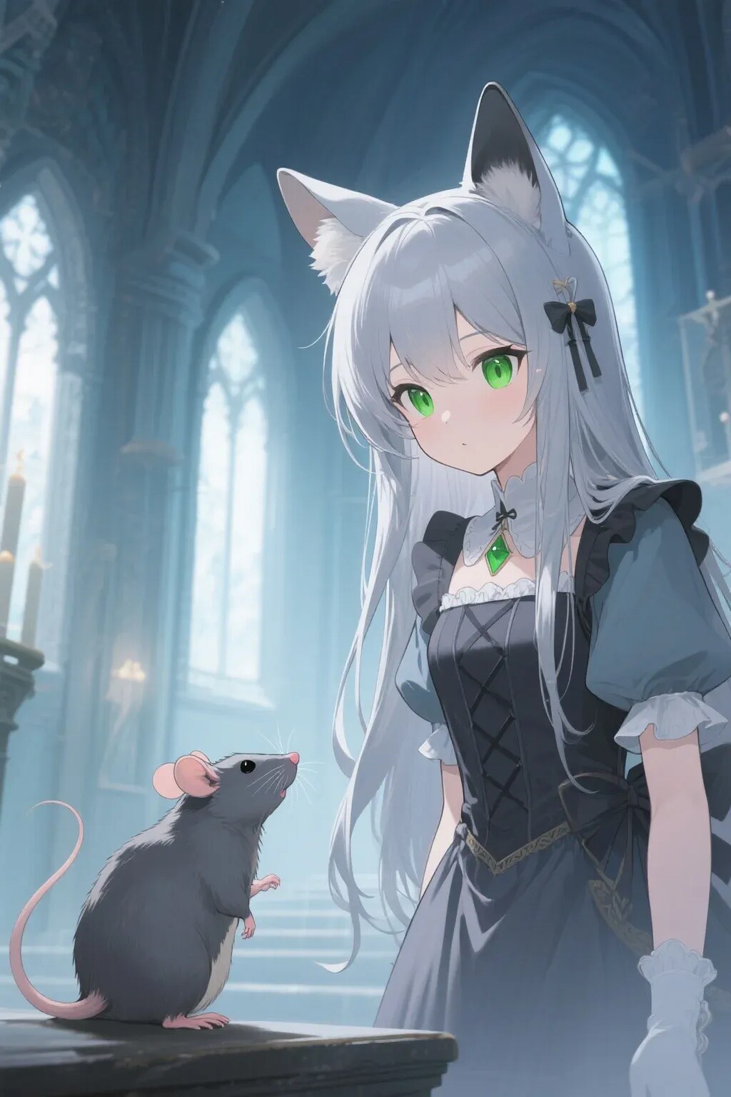 ステラちゃんとネズミ