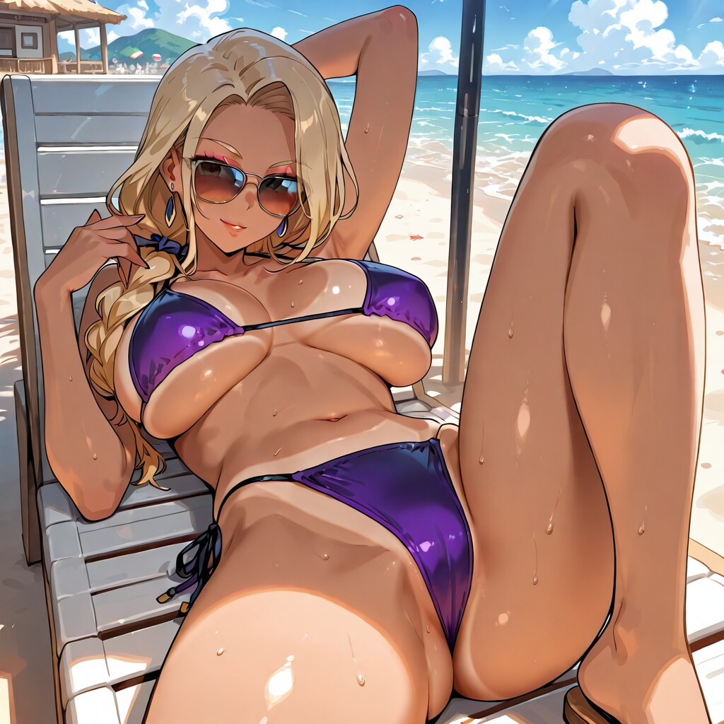 ビーチのセクシーお姉さま