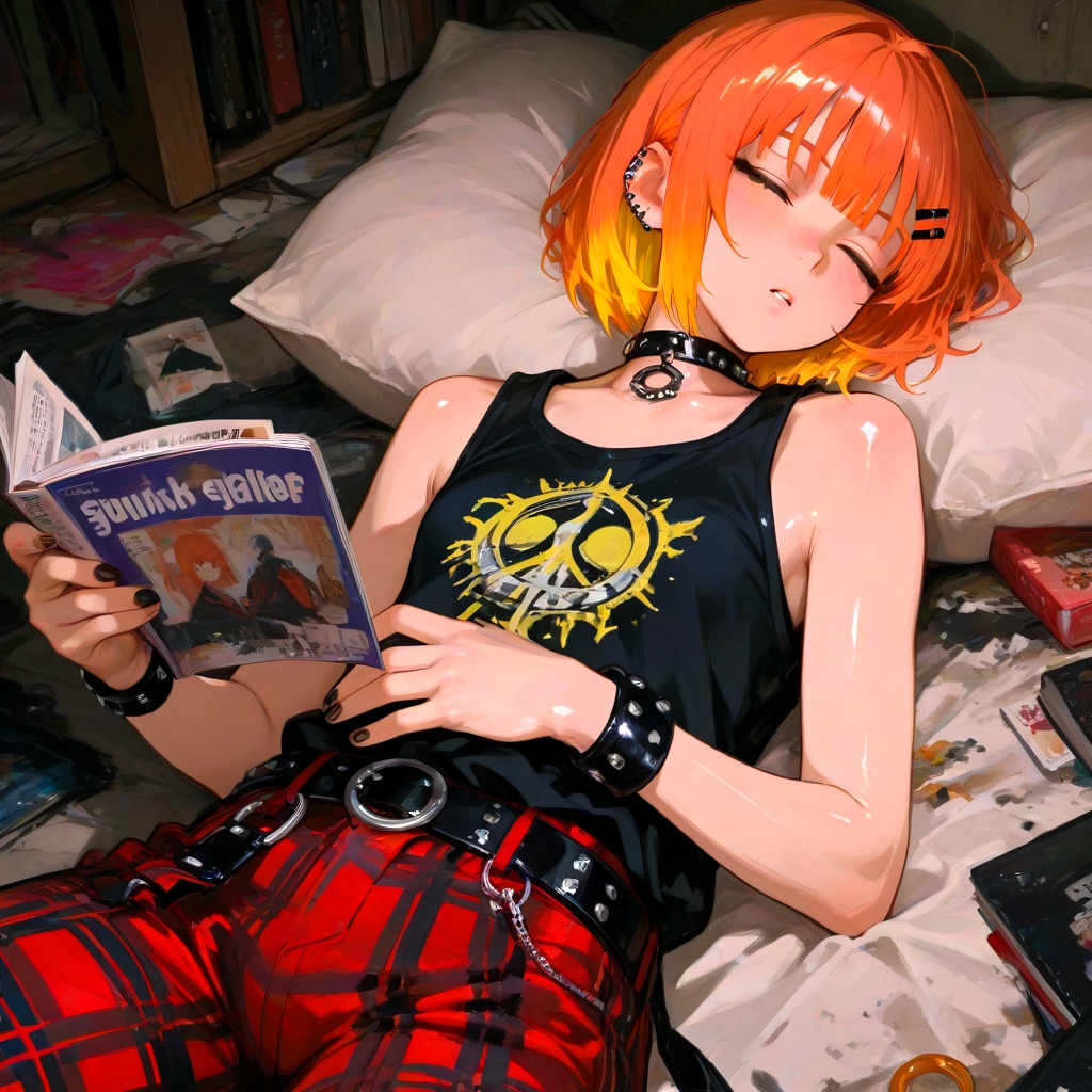読書の秋…睡眠 | の人気AIイラスト・グラビア