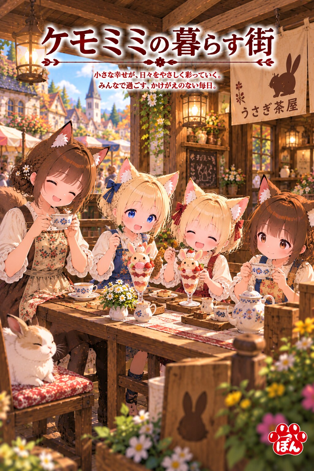ケモミミの暮らす街 | の人気AIイラスト・グラビア