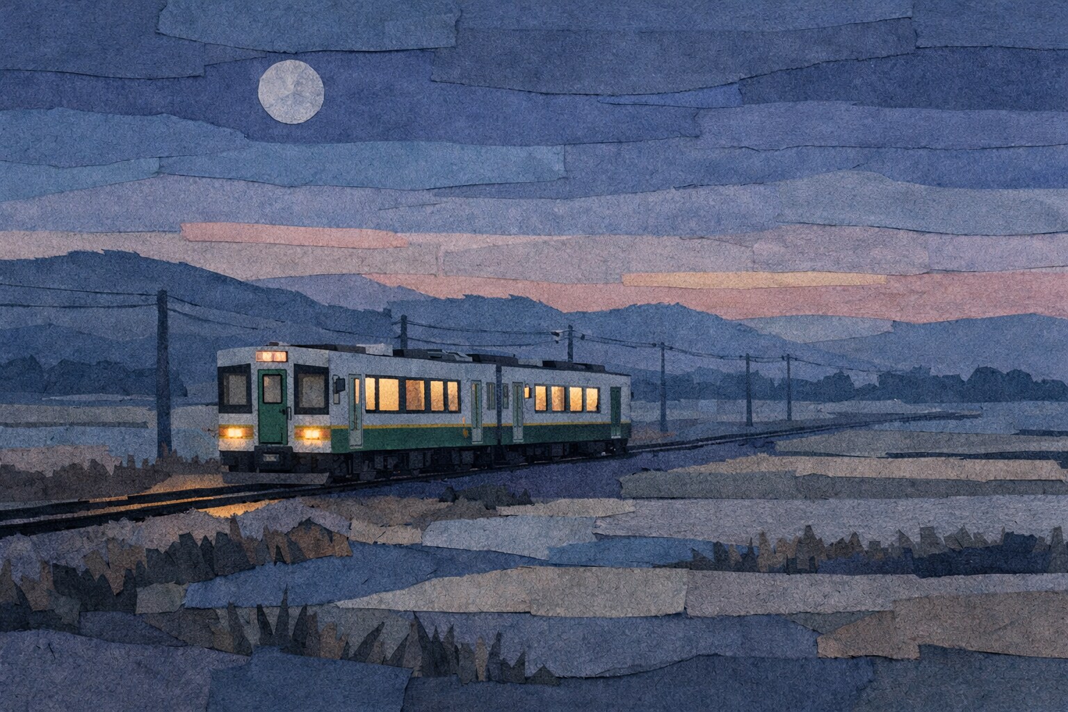 明け方と始発電車 | の人気AIイラスト・グラビア