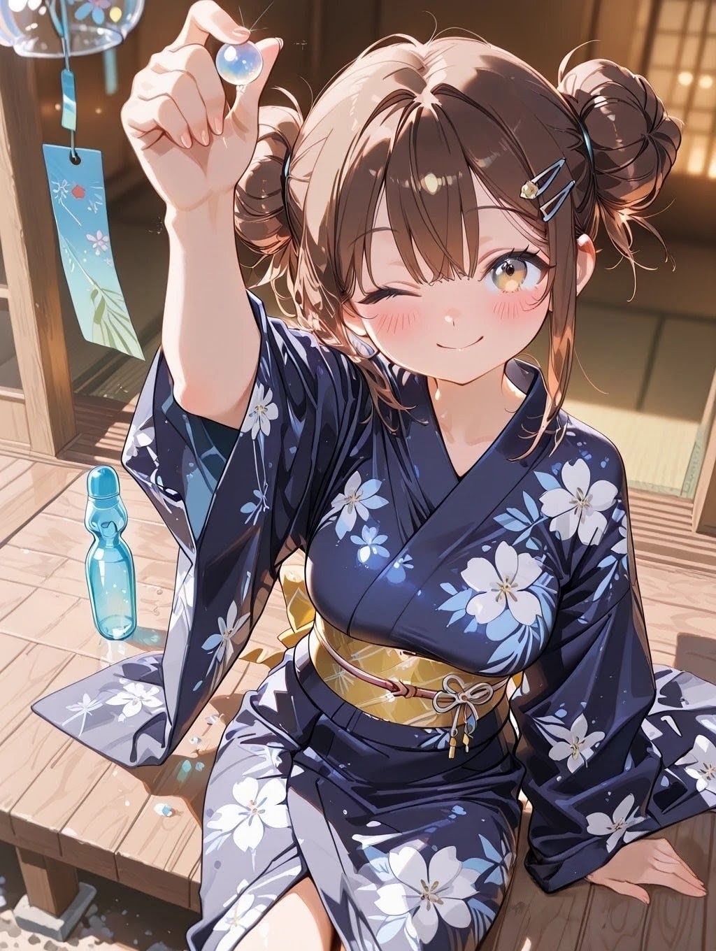 ラムネとビー玉