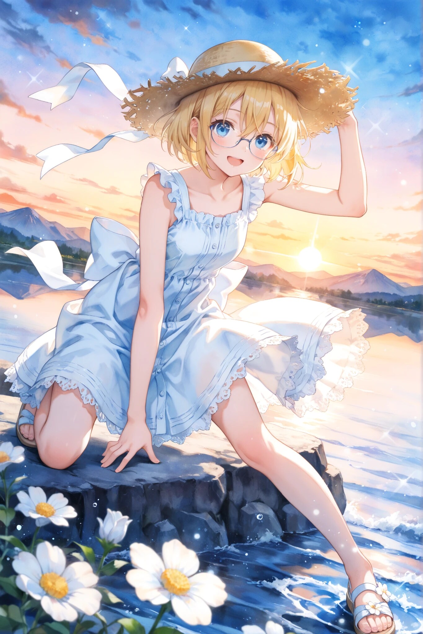 水は冷たいよ